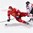 PARIS, FRANCE - MAY 8: Canada's Nate Mackinnon #29 takes down Belarus's Roman Graborenko #92 during preliminary round action at the 2017 IIHF Ice Hockey World Championship. (Photo by Matt Zambonin/HHOF-IIHF Images)
